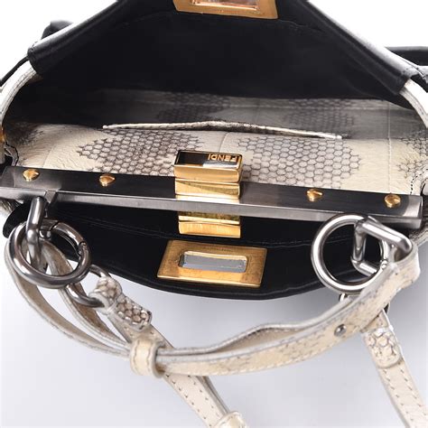 fendi peekaboo mini measurements|Fendi peekaboo snakeskin.